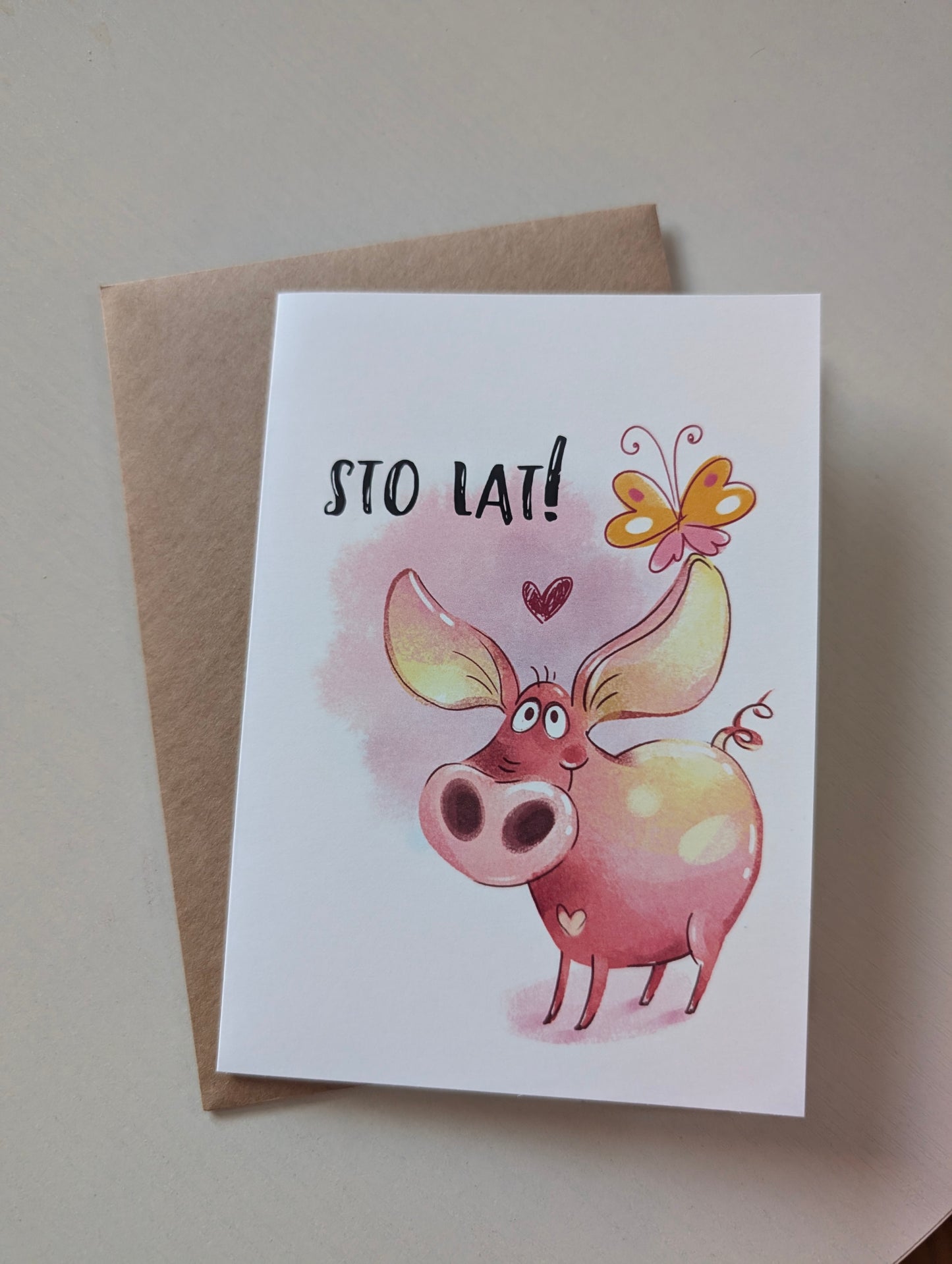 Kartka urodzinowa ze świnką!