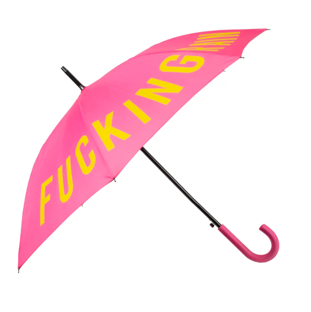 Parasolka z rączką "fucking rain"!