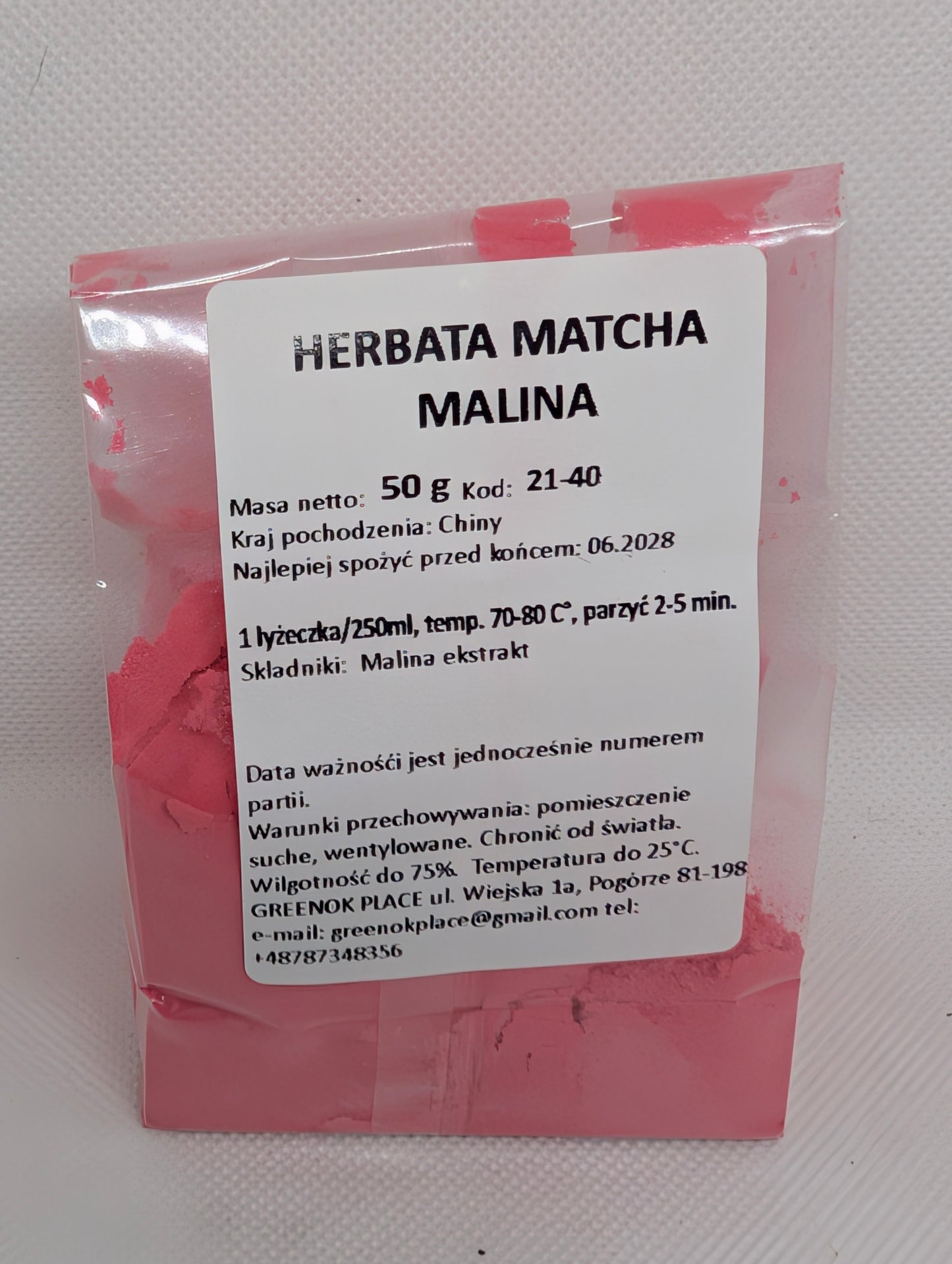 Matcha - malina 100%!