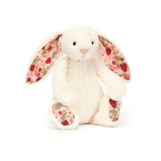 Króliczek z kwiecistymi uszami kremowy „Berry” 18 cm!