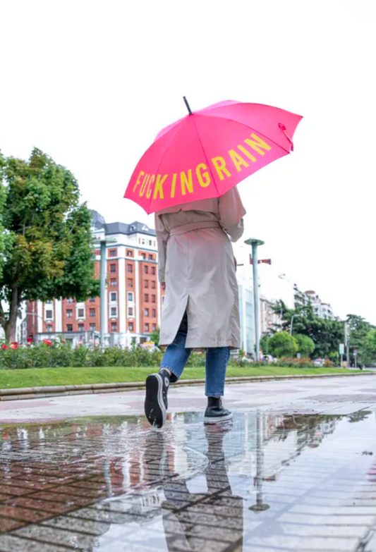 Parasolka z rączką "fucking rain"!