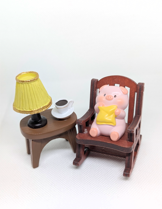 Figurka świnka z meblami!
