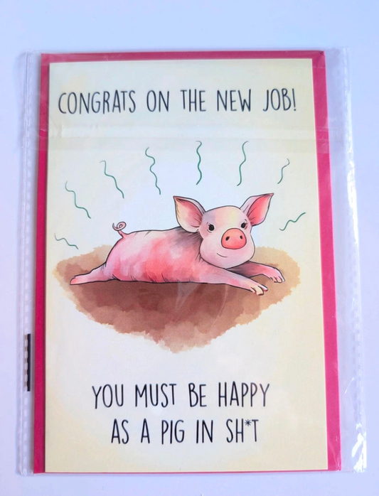 Kartka z gratulacjami zdobycia pracy!