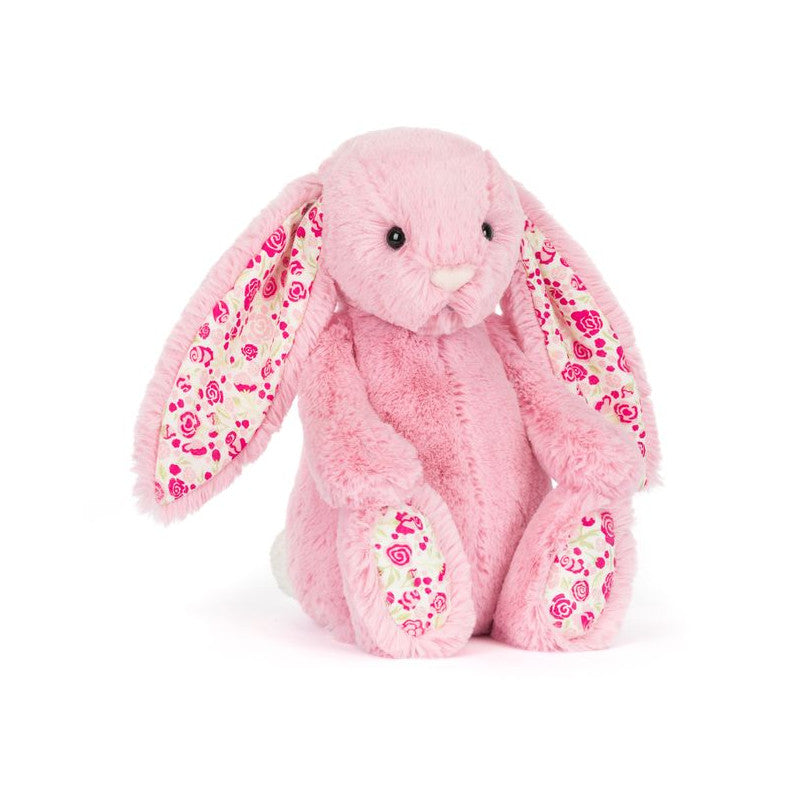 Króliczek różowy z kwiecistymi uszami JellyCat!