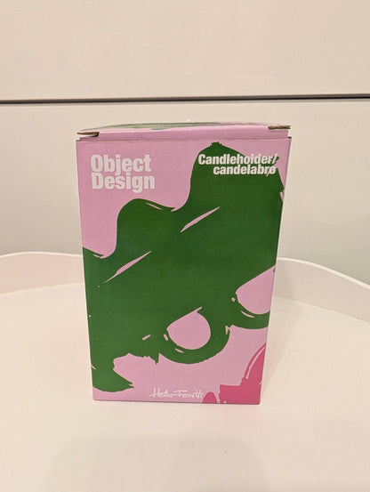 Różowy świecznik z podwójnym uchwytem!